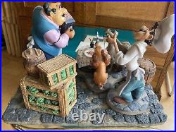 WDCC Lady and the Tramp Bella Notte Tony, Joe, & Base set Boxes & COA LE