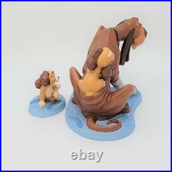 WDCC Lady and the Tramp Old Dog New Tricks Playful Pup Sculpture With COA & Box