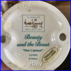 WDCC Lumiere Vive L'Amour! Disney's Beauty and the Beast Figurine NEW with COA