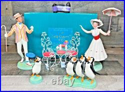WDCC MARY POPPINS COMPLETE SET of 6 with BOXES and COA EUC Displayed only