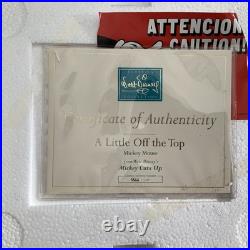 WDCC Mickey Cuts Up A Little Off the Top N. L. E. & Minnie's Garden withWDCC Pin