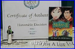 WDCC Mulan Honorable Decision Disney Mulan NIB COA with bonus pins & Free Ship