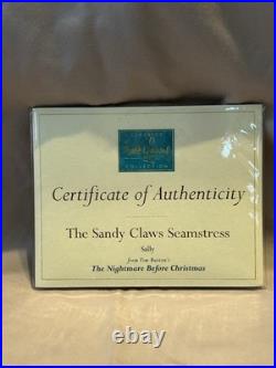 WDCC Nightmare Before Christmas Sandy Claws Seamstress Sally Box & COA