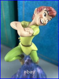 WDCC Peter Pan Nobody Calls Pan A Coward! Porcelain Figurine Box & COA Tested