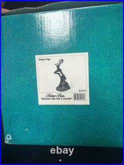 WDCC Peter Pan Nobody Calls Pan A Coward! Porcelain Figurine Box & COA Tested