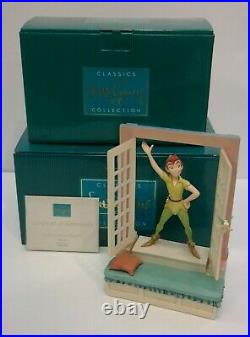 WDCC Peter Pan OFF TO NEVER LAND Peter Pan & Window MIB with COA