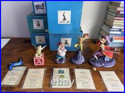 WDCC Peter Pan Set Tinker Bell Hook Smee Opening Title Disney COA Boxes Lot of 5