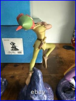 WDCC Peter Pan Set Tinker Bell Hook Smee Opening Title Disney COA Boxes Lot of 5