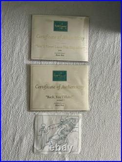 WDCC Peter Pan's John, Michael and Bed Base with WDCC Promo Postcards