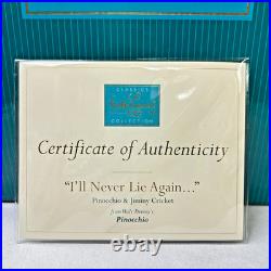 WDCC Pinocchio & Jiminy Cricket I'LL NEVER LIE AGAIN Box COA Model Sheet REPAIR