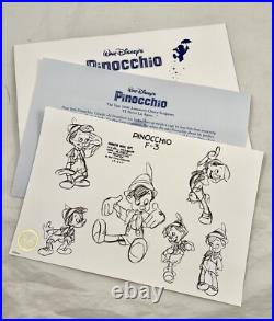 WDCC Pinocchio & Jiminy Cricket I'll Never Lie Again. With Box COA Model Sheet