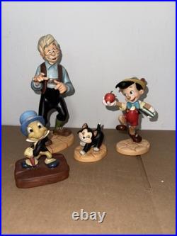 WDCC Pinocchio's Good-bye Father Geppetto Good-bye Son, Figaro, & Jiminy