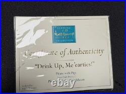 WDCC Pirates of the Caribbean Pirate with Pigs Drink Up Me'earties! Box COA