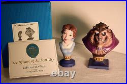 WDCC Portrait Series Belle and Beast, Mint condition withbox & COA