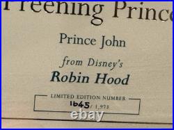 WDCC Prince John & Sir Hiss Disney's Robin Hood LE 1645/1973 NEW Box & COA