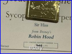 WDCC Prince John & Sir Hiss Disney's Robin Hood LE 1645/1973 NEW Box & COA