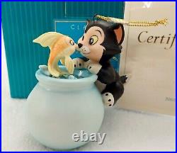 WDCC Purrfect Kiss Figaro & Cleo Pinocchio Disney Classic Collection Box & COA