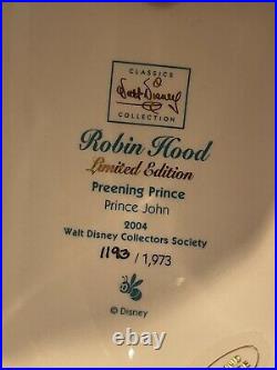 WDCC Robin Hood Preening Prince John Box COA Limited Edition 1193 / 1973