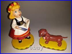 WDCC SMALL WORLD Germany Doll & Dachshund Dog NEW in Box SWEET Figurine