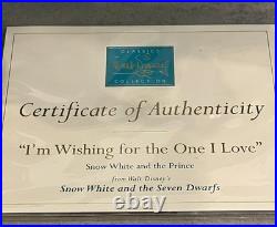 WDCC Snow White & Prince I'm Wishing for the One I Love Figurines withCOA