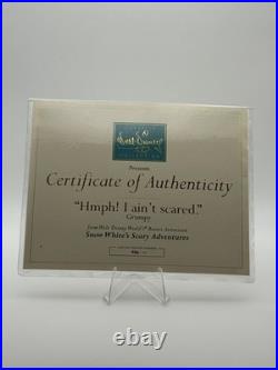 WDCC Snow White & the Seven Dwarfs HMPH! I AIN'T SCARED Grumpy Box & COA LE 750