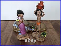 WDCC The Jungle Book SET Mowgli, Village Girl, and Base COAs and Boxes