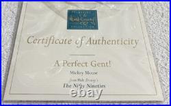 WDCC The Nifty Nineties Mickey Mouse A Perfect Gent 6 1/2 Figurine with COA NIB
