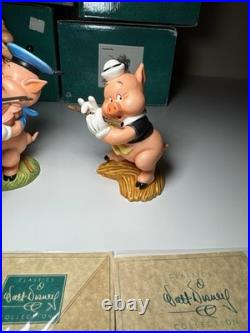 WDCC Three Little Pigs Complete Set Of 5 With Boxes & COAs WDCC Three Little Pigs Complete Set Of 5 With Boxes & COAs
