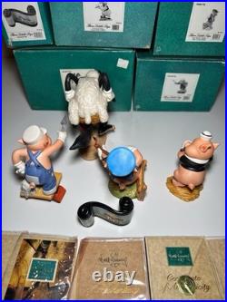 WDCC Three Little Pigs Complete Set Of 5 With Boxes & COAs