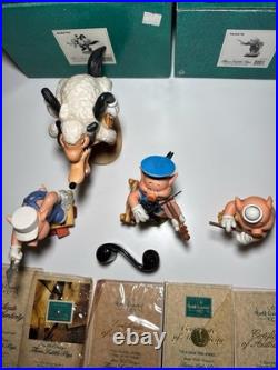 WDCC Three Little Pigs Complete Set Of 5 With Boxes & COAs