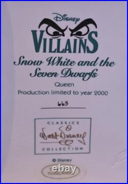 WDCC Villians Enthroned Evil Queen Snow White Walt Disney COA Original Box #665