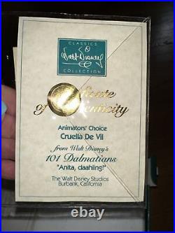 WDCC WALT DISNEY CLASSIC COLLECTION 1995 CRUELLA DE VIL FIGURINE WithBOX AND COA