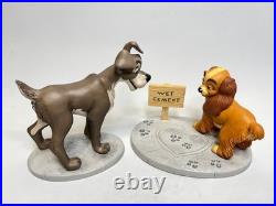WDCC Walt Disney Classics Collection Lady And The Tramp w Boxes COA NIB