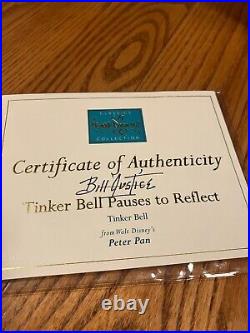 WDCC Walt Disney Classics Collection Tinker Bell Pauses to Reflect SIGNED COA