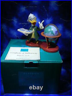 WDCC Walt Disney Ludwig Von Drake with Globe Didactic Duck NEW