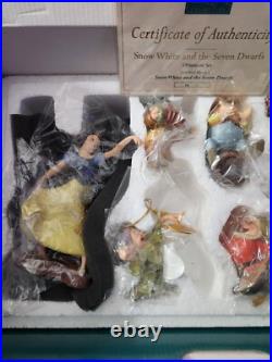 WDDC Walt Disney Classics Snow White & Seven Dwarfs Ornaments Set NIB COA
