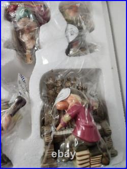 WDDC Walt Disney Classics Snow White & Seven Dwarfs Ornaments Set NIB COA