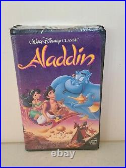 Walt Disney Aladdin VHS Black Diamond Classics RARE BLACK CLAMSHELL SEALED NEW