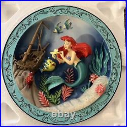 Walt Disney Animated Classics 3-D Plate The Little Mermaid 1989 In Box Mint