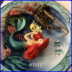 Walt Disney Animated Classics 3-D Plate The Little Mermaid 1989 In Box Mint