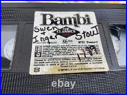 Walt Disney Black Diamond Classic Edition Bambi VHS #942 Plays