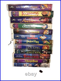 Walt Disney Black Diamond Classic VHS Lot of 12 most Collectible Movies