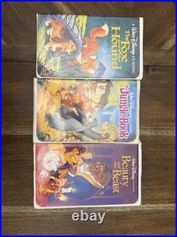 Walt Disney Black Diamond Classics Beauty & the Beast, Fox&Hound Jungle Book VHS