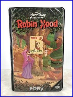 Walt Disney Black Diamond Classics Robin Hood Rare Black Clamshell Case Vintage