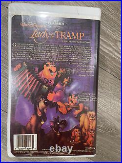 Walt Disney Black Diamond Lady and the Tramp Classic VHS Very Rare Cover Art