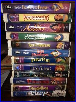 Walt Disney Black Diamond The Classics VHS Lot 12 of Top Collectible Movies