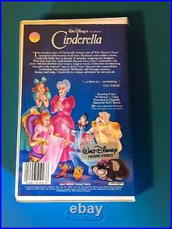 Walt Disney Cinderella Black Diamond #410 VHS 1988 RARE Excellent Condition