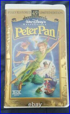Walt Disney Classic MASTERPIECE COLLECTION 45th ANNIVERSARY Peter Pan VHS Tape