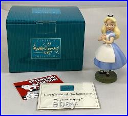 Walt Disney Classics Alice In Wonderland, Yes Your Majesty, Wdcc, Coa