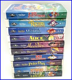 Walt Disney Classics BLACK DIAMOND VHS Animated Movie Collection Lot of 10 RARE